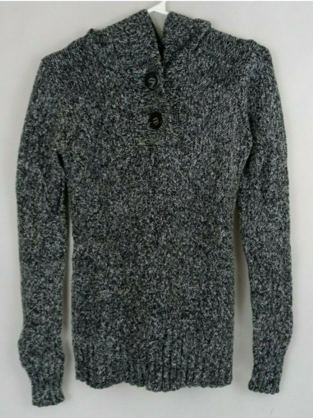 Rue 21 Women's Dark Gray/Black Hooded Sweater Size Large